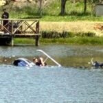 Helicóptero com dois ocupantes cai em pesqueiro no interior de São Paulo