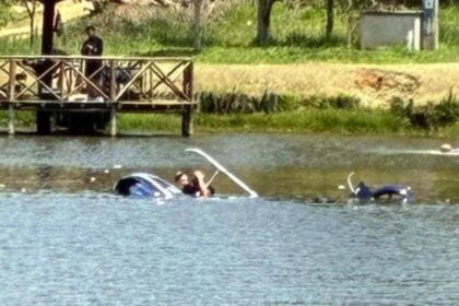 Helicóptero com dois ocupantes cai em pesqueiro no interior de São Paulo