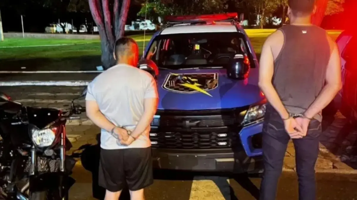 Imagem de dois dos três presos