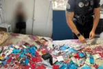 Imagem mostra material apreendido pela Polícia Civil