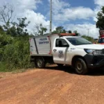 Imagem mostra local onde corpo foi localizado