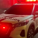 Viatura da PC no local do crime - (Foto: Reprodução/PC)