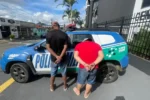 Dupla foi presa em flagrante - (Foto: divulgação/PM)