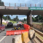 Obra emergencial atua para conter erosão na Marginal Botafogo